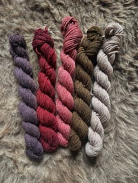 Image 2 of Mini Bundle #3 - 100G Hand Dyed Kent Romney Mini Skeins