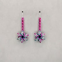 Image 2 of Starry Night Chainmaille Earrings