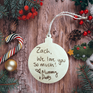 Image of 1st Chrismukkah Wooden Ornament, Personalized