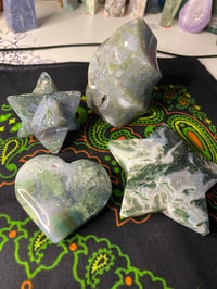 Image 1 of Moss Agate Shapes