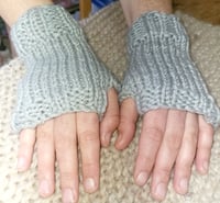 Image 3 of Match me with my mini fingerless mittens (PATTERN)