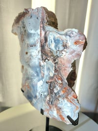 Image 3 of 2.4lb Crazy Agate Rough Edge Crystal Slab with Custom Stand