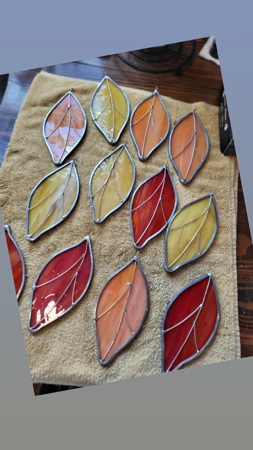 Image of Leaf-stained glass