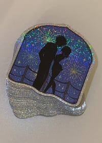 Image 1 of DenReze Kiss Holographic Sparkle Sticker - 3 Inch