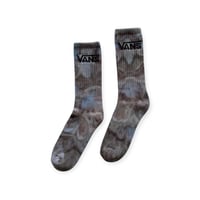 Image 1 of L/XL Adult VANS Hand-Dyed Crew Socks in Stone Watercolor Ice Dye