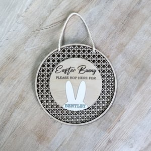 Image of Rattan Easter Bunny Door Hanger