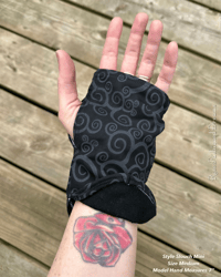 Image 7 of Ready To Ship Silk Lined Fingerless Gloves Size Medium (Style Slouch Mini)