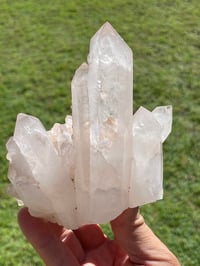Image 3 of Quartz Crystal Points Cluster With Rainbows #1493