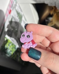 Image 3 of Purple Hippo Earrings | Christmas Hippopotamus