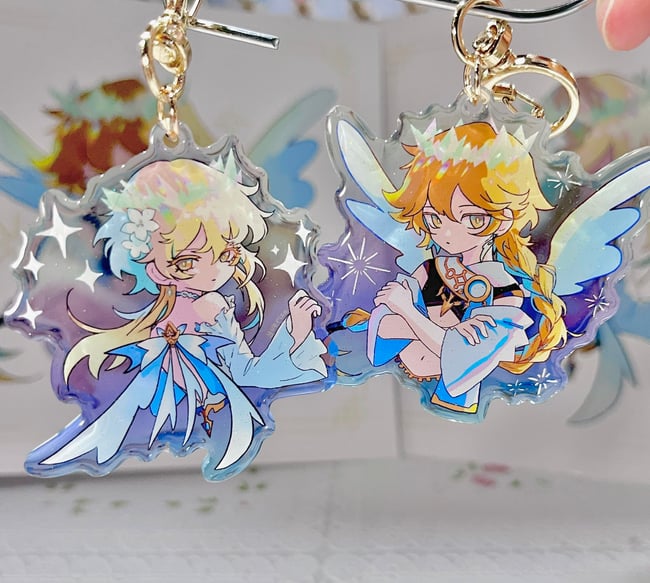 Lumine and Aether charms and prints
