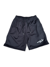 Image 1 of “Great Minds Think Alike” Mesh Shorts Black