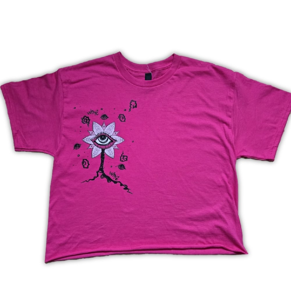 Image of why¿? cropped t-shirt pink