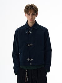 Image 2 of Y2k American Harajuku Retro Black Gothic High Street Aircraft Button Jacket Men And Women Korean Fas