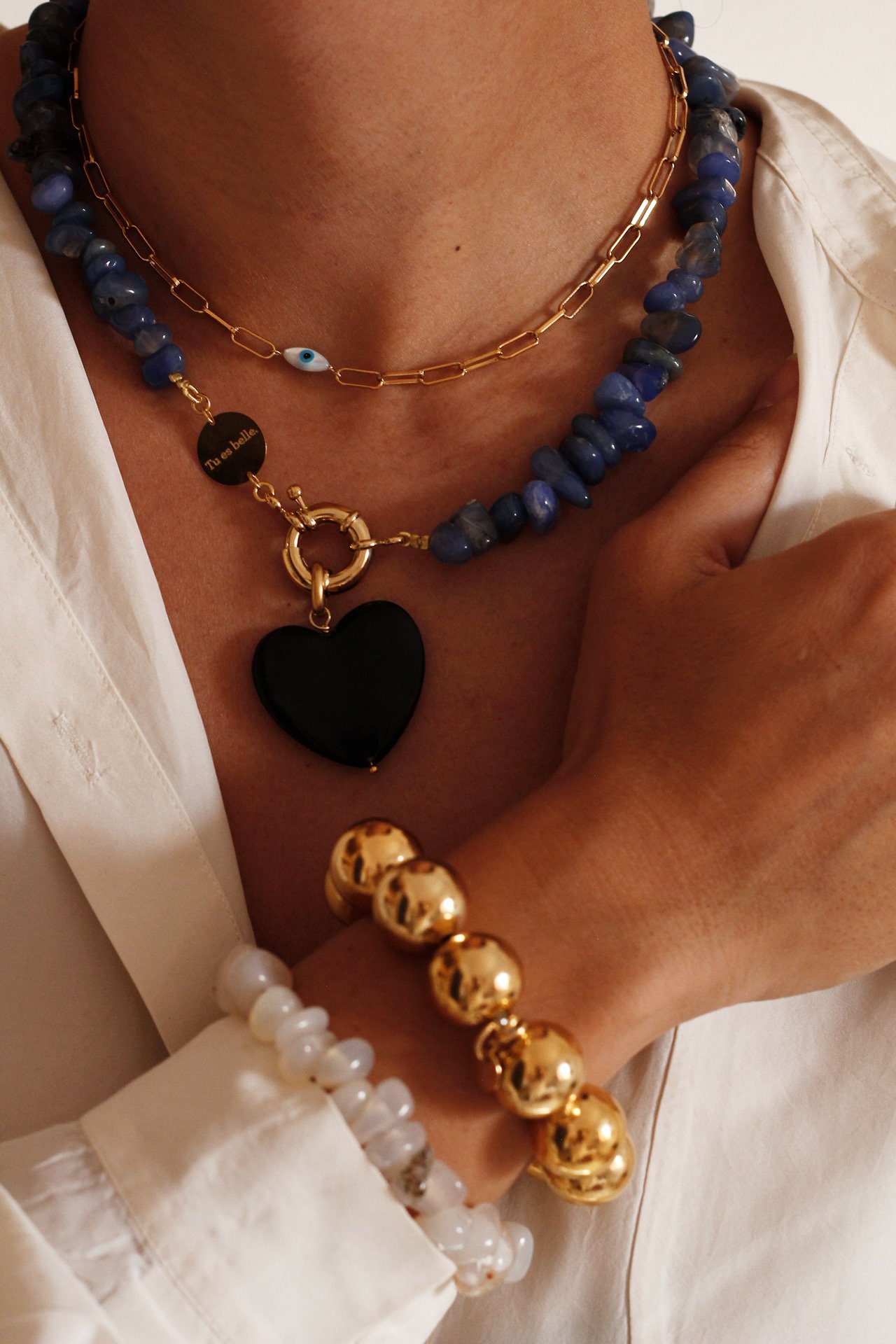 Image of Collier Gros Maillon Oeil
