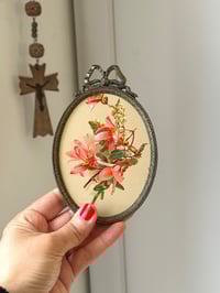 Image 2 of Cadre ancien - lithographie florale