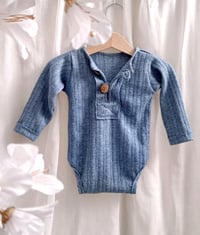 Image 1 of Baby Boys Bodysuit for Photoshoot |Asher | 6-9 months | dusty blue