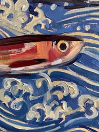 Image 3 of Sardines Swimming in a Stencil Sea