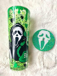 Image 1 of Green Ghost Snowglobe Tumbler