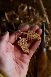 Image 3 of Fern Leaf Earrings- 