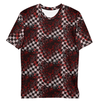 Image 2 of bleeding heart checkerboard t shirt
