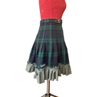 Image 3 of Upcycled Patchwork Plaid Mini Skirt – One of a Kind