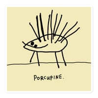 Image 1 of porcupine Bubble-free stickers 