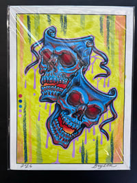 Blue with Purple Drip Masks