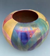 Image 1 of Abstract satin lustre vase