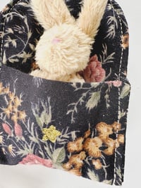 Image 3 of Tiny Plush bunny - Black floral
