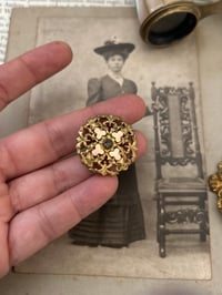 Image 1 of Broche en pomponne, cuivre et zircon, du XIXème siècle 