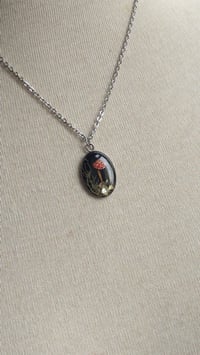 Image 3 of Mushroom fly agaric oval steel pendant 