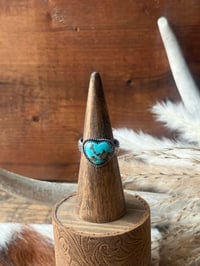 Image 1 of Kingman Bloom Turquoise Ring (Discounted)