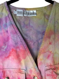 Image 3 of ♻️ UPCYCLED L/XL Vintage Cotton Vest in Muted Ice Dye