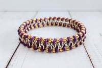 Image 3 of Amethyst + Rose Gold European Delirium Beaded Stretch Bracelet