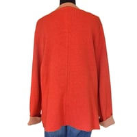 Image 3 of Nic + Zoe Orange Colorblock Knit Cardigan Blazer - Size XL 