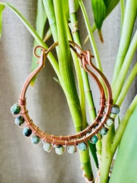 Image 1 of African Turquoise (Copper) Swing Earrings