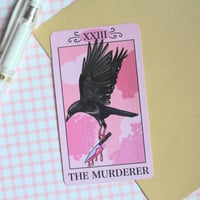 Image 5 of Crow "The Murderer" Tarot Card - Sticker 