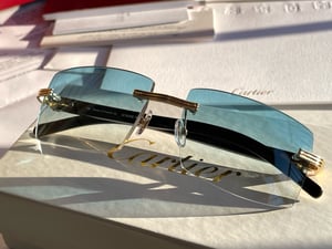 Image of AUTHENTIC CARTIER CT0286O 003 - [MIXED HORN] CUSTOM LENS 007