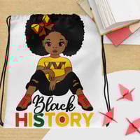 Black History Drawstring bag
