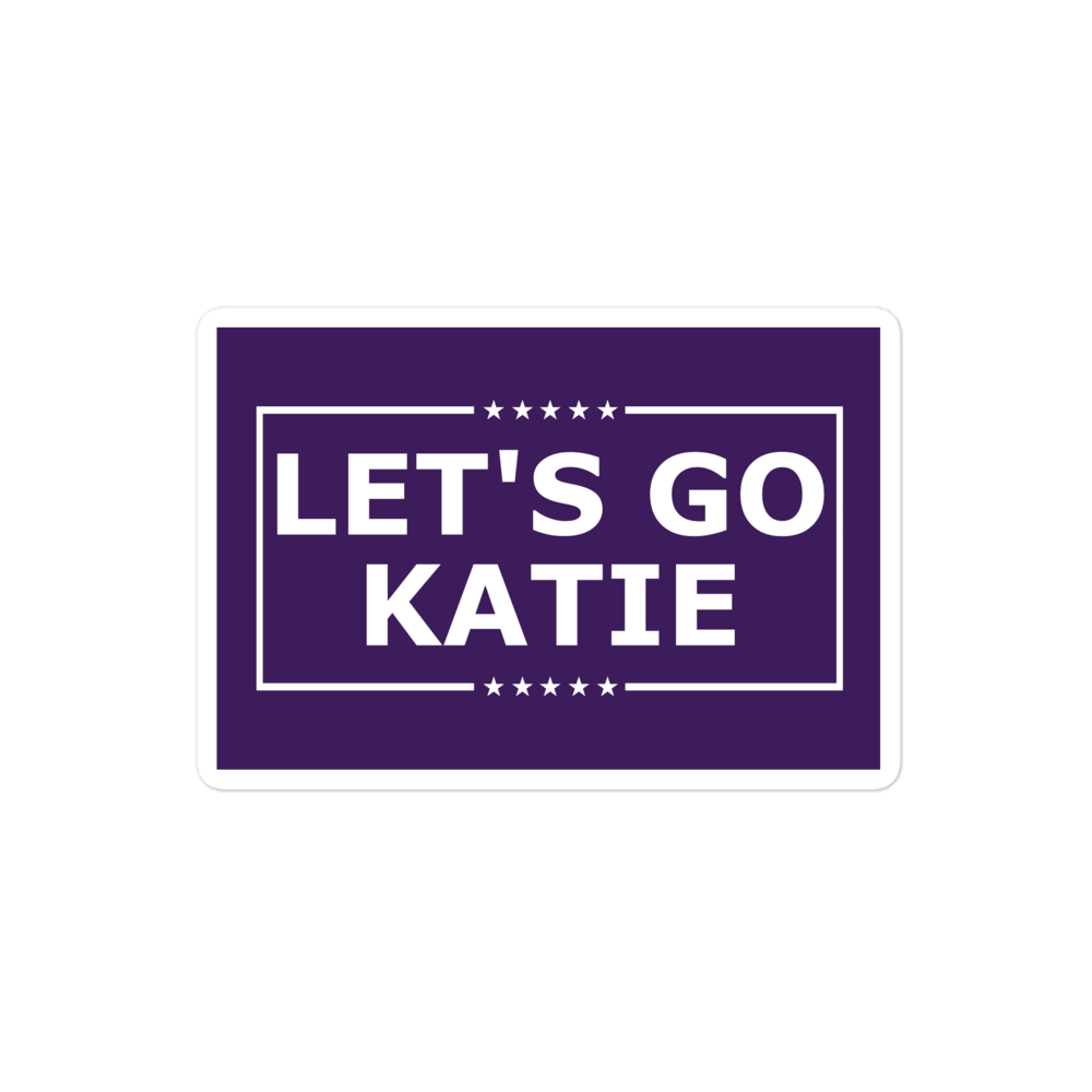 Let's Go Katie! CUI Purple sticker