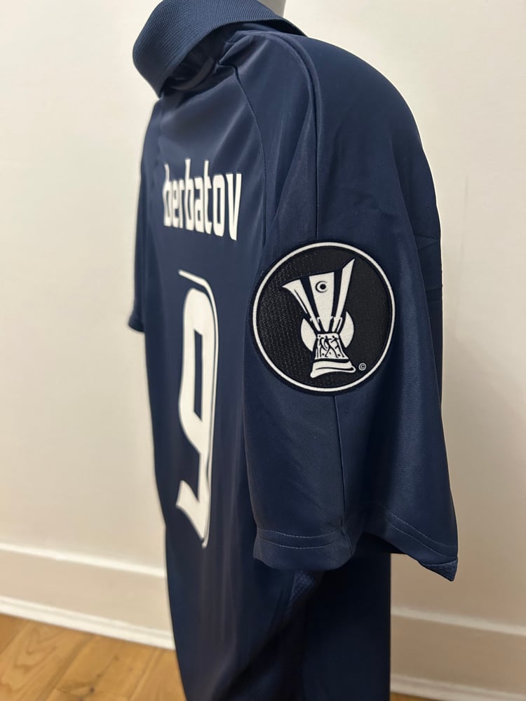 Image of Tottenham Hotspur “BERBATOV 9” 2007/08 Away Shirt + UEFA patch  (M)