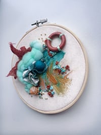 Image 4 of Teal & Copper Fiber Art Pack | Weaving, Earrings & Embroidery Set
