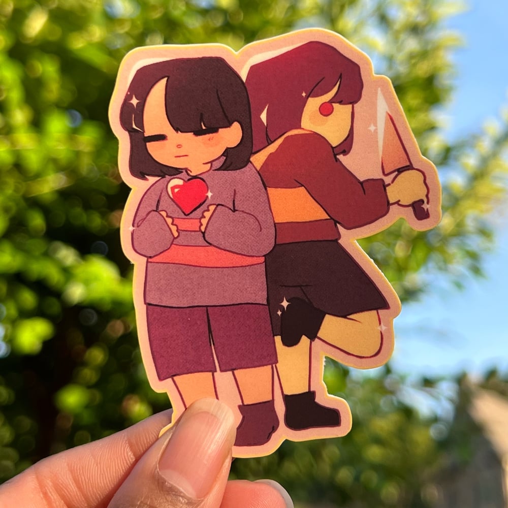 Image of Chara & Frisk Sticker!