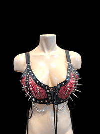 Image 1 of Red snake skin bralette 