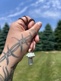 Image 1 of “iridescent dreams” mushroom pendant