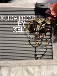 Image 1 of Gold Spiked Large Hoops 