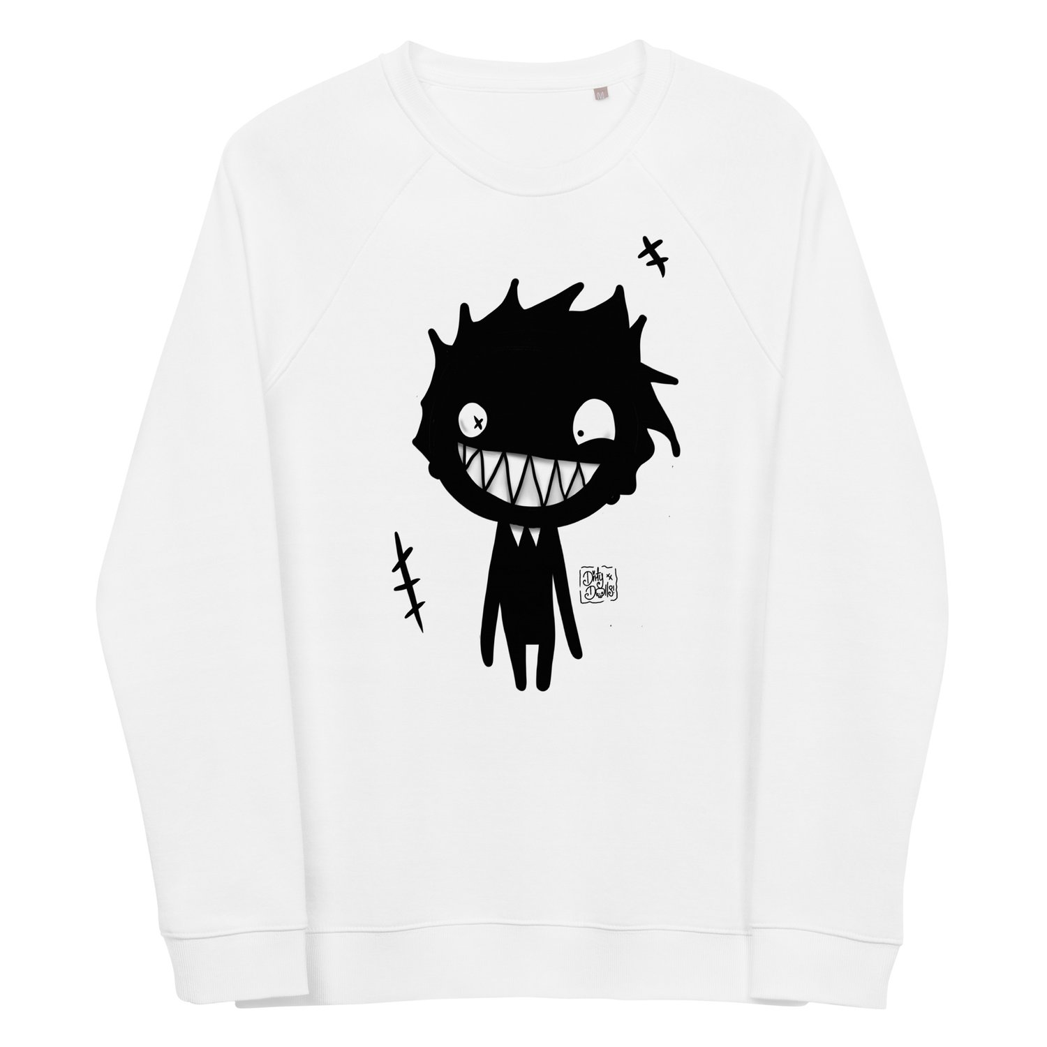 Smile!!!Unisex organic raglan sweatshirt!!