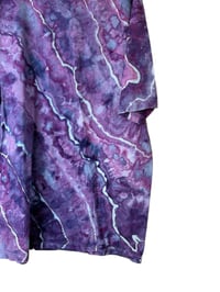 Image 8 of XL  Adult Combed Cotton Tee in Purple Haze Geode Ice Dye