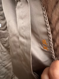 Image 6 of Vintage Pastel Mink Fur Herringbone Coat