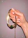 OVAL GEM HERRINGBONE CHOKER 